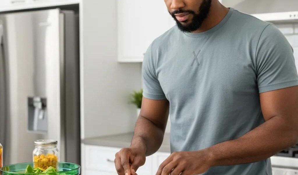 Healthy meal plan for ectomorphs featuring quinoa, grilled chicken, and avocado