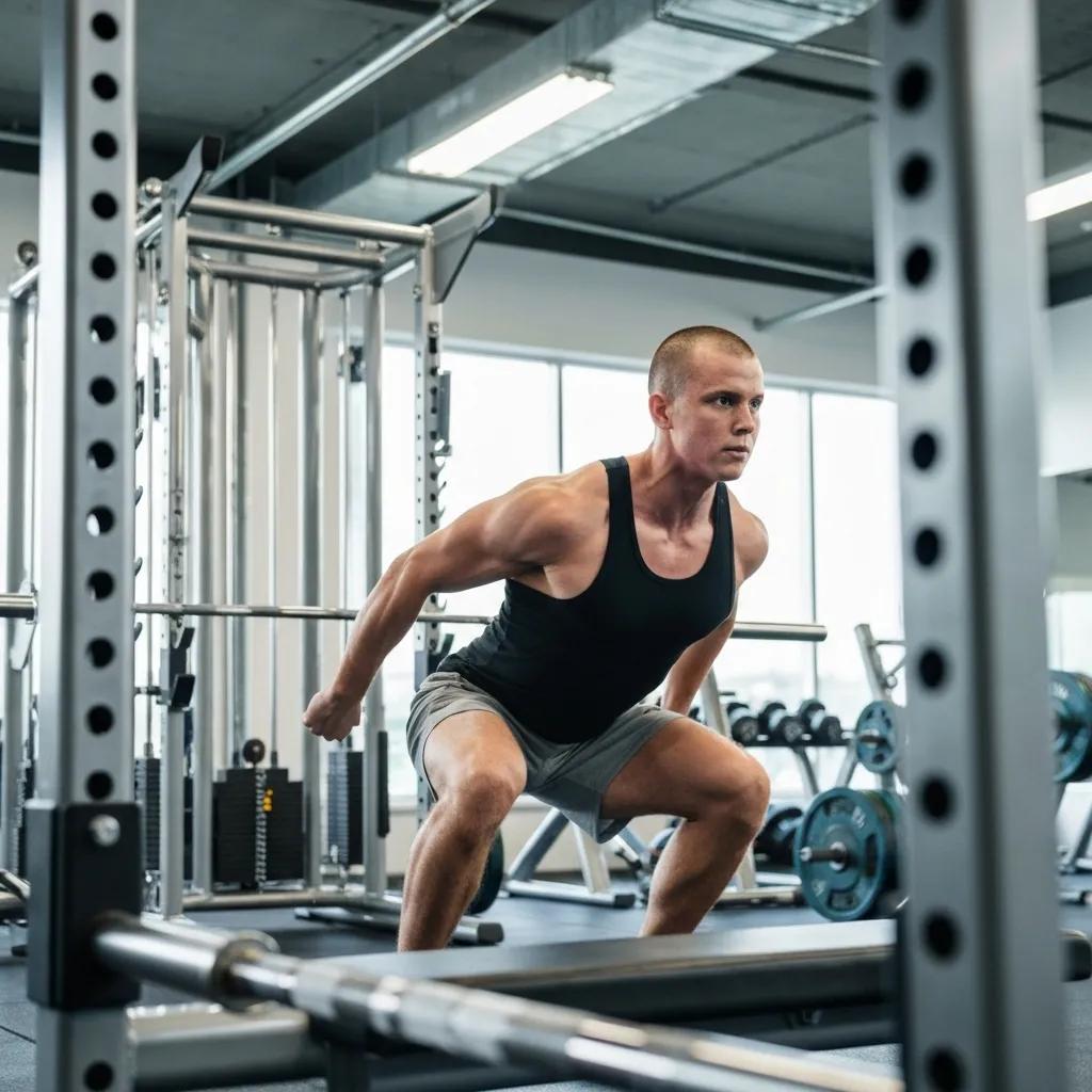 Person performing strength training exercises in a gym, emphasizing effective workout strategies for endomorphs