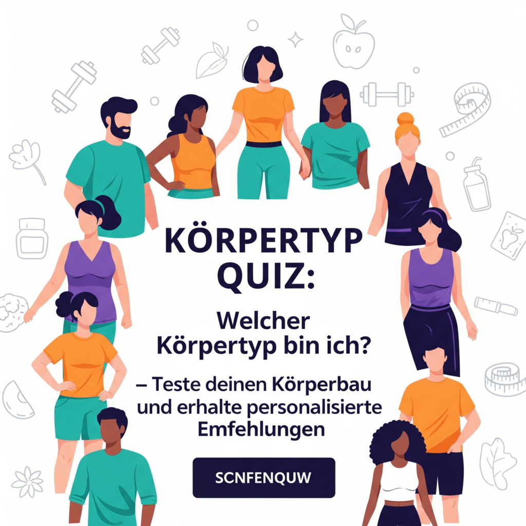 Körpertyp quiz met diverse mensen