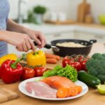 Healthy meal preparation with fresh ingredients for weight loss