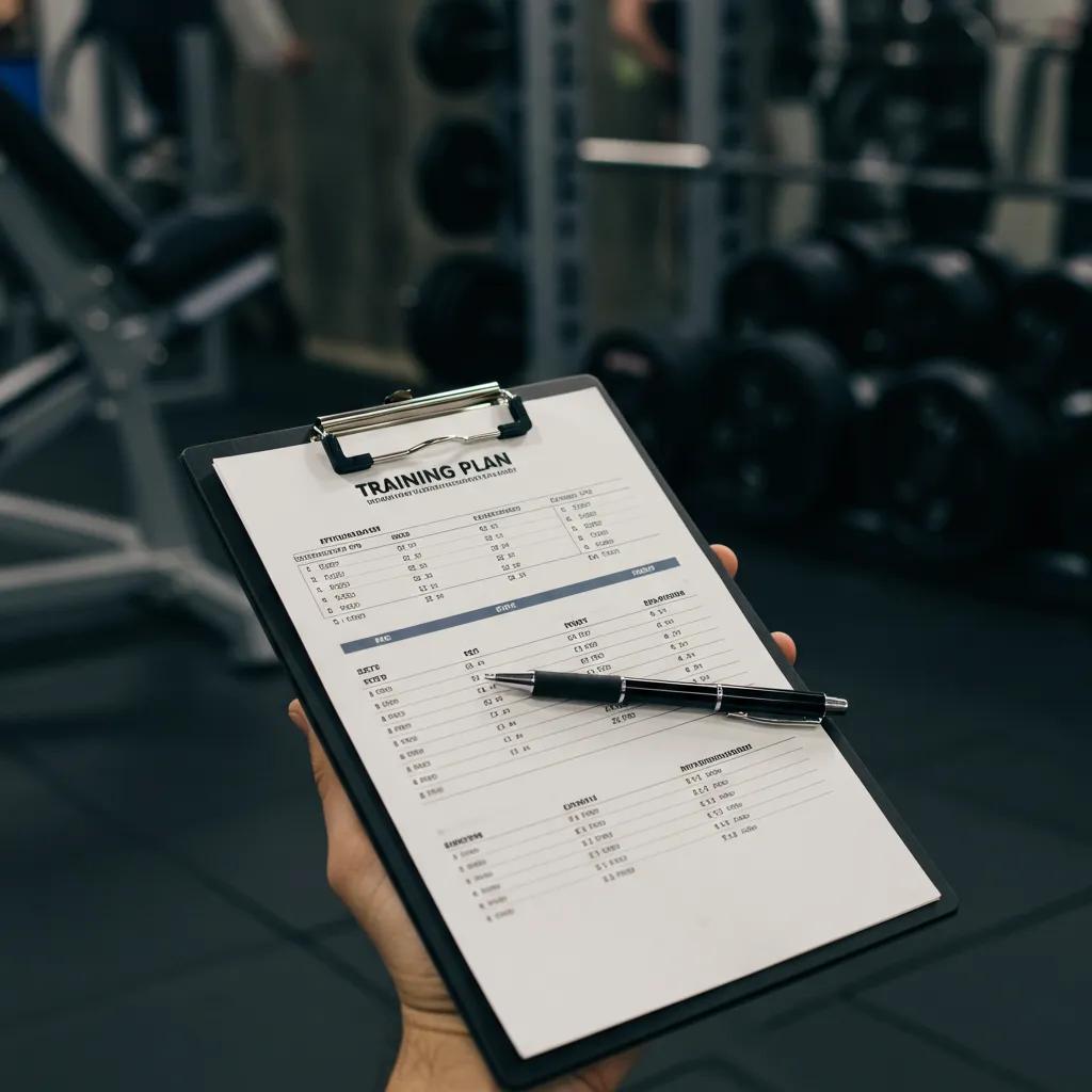Training plan for ektomorphs displayed in a gym setting
