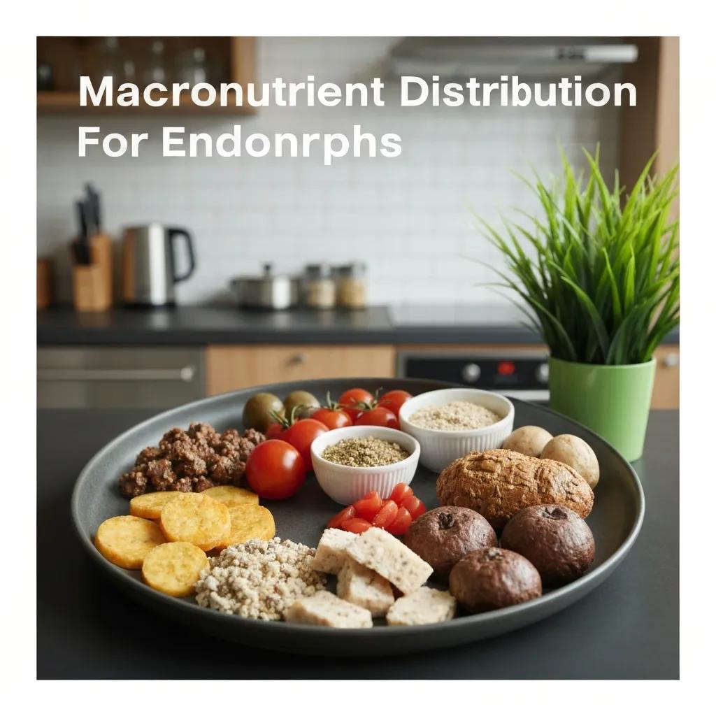 Ausgewogener Teller mit Makronährstoff‑Verteilung für Endomorphe: viel Protein, moderate Kohlenhydrate, gesunde Fette