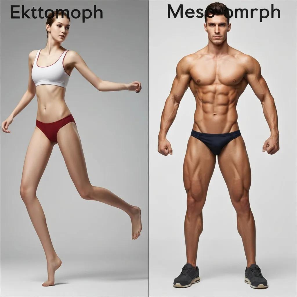 Vergleich Ektomorph vs. Mesomorph — typische körperliche Merkmale