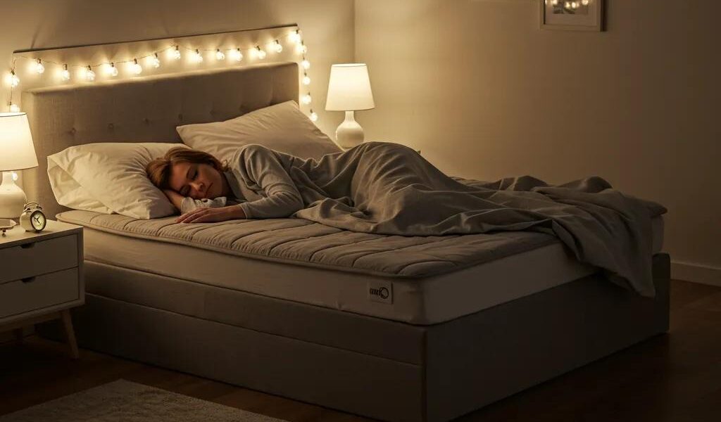 Cozy bedroom scene highlighting the importance of a good sleep environment for optimizing sleep rhythm