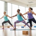 Verschiedene Personen, die Ektomorph-, Mesomorph‑ und Endomorph‑Körperformen beim Training zeigen