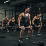 Diverse individuals strength training to enhance muscle growth and hormonal balance