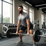 Fit ektomorph individual working out in a gym, emphasizing weight loss and fitness strategies