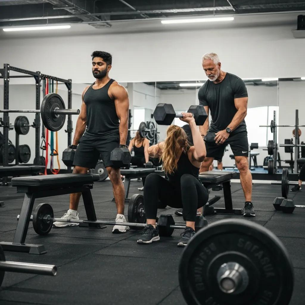 Gruppe beim Krafttraining — effektives Krafttraining für Endomorphe