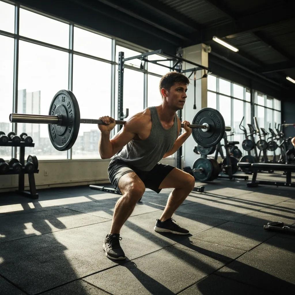 Person beim Grundübungs‑Training im Studio – Beispiel für mesomorphes Training