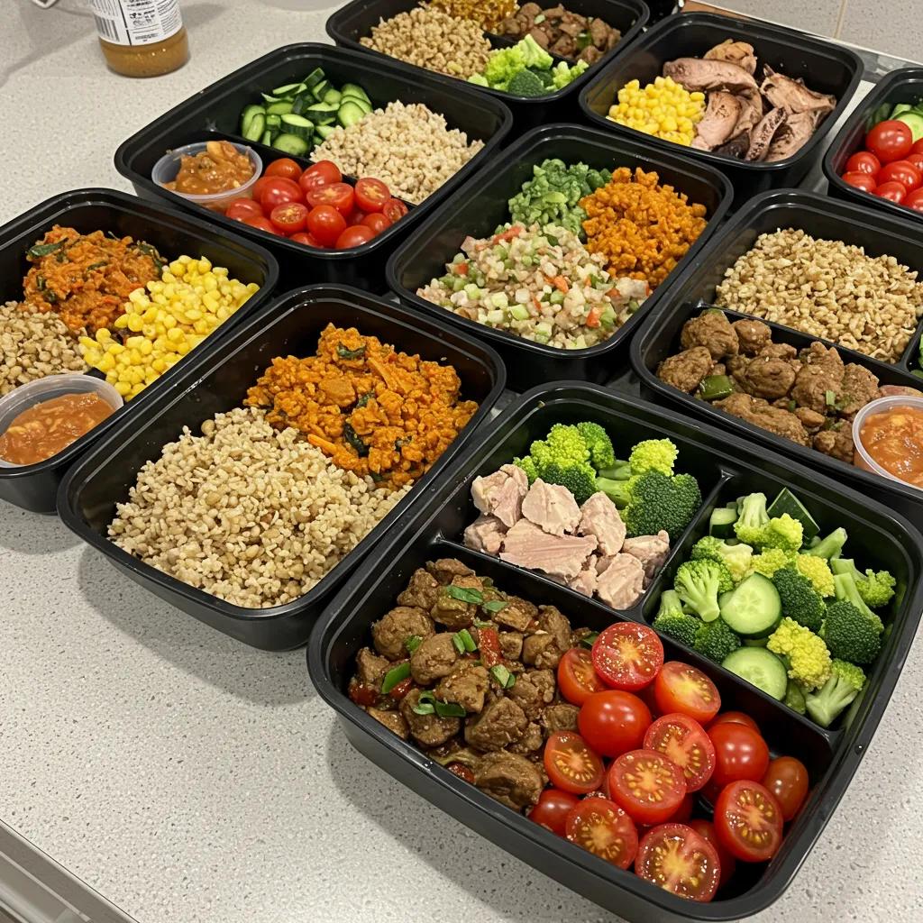 Meal‑Prep‑Boxen mit kaloriendichten Gerichten für Ektomorphe