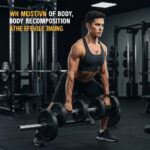 Person lifting weights in a gym, representing body recomposition through muscle building and fat loss