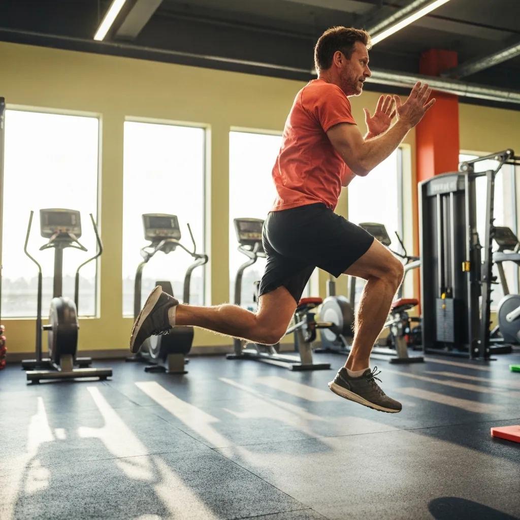 Person bei einem HIIT‑Workout zur Stoffwechselsteigerung für Endomorphe