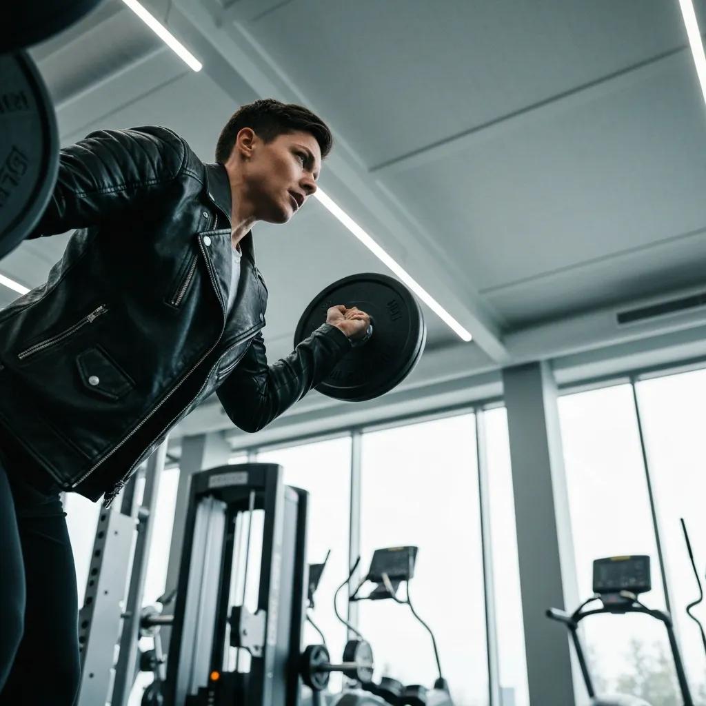 Person beim Krafttraining im Fitnessstudio — Unterstützung für Fettabbau bei Mesomorphen