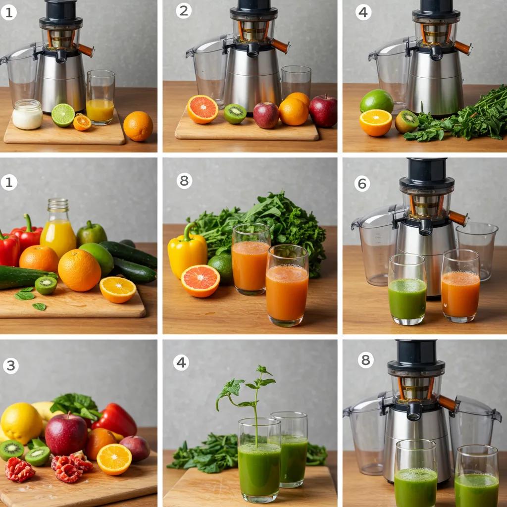 Schritt‑für‑Schritt: Saftzubereitung in einer sauberen Küche