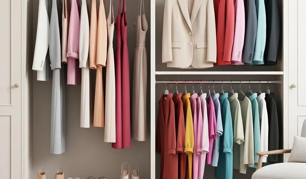 Stylish capsule wardrobe showcasing ten best colors for a versatile and timeless fashion collection
