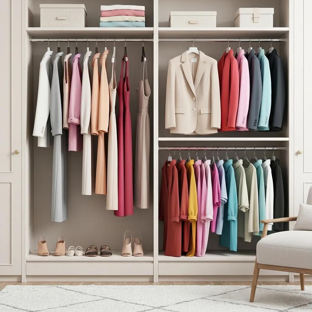 Stylish capsule wardrobe showcasing ten best colors for a versatile and timeless fashion collection