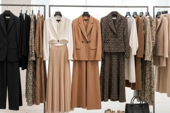 Stylish clothing options for slim body types showcasing tailored and structured outfits