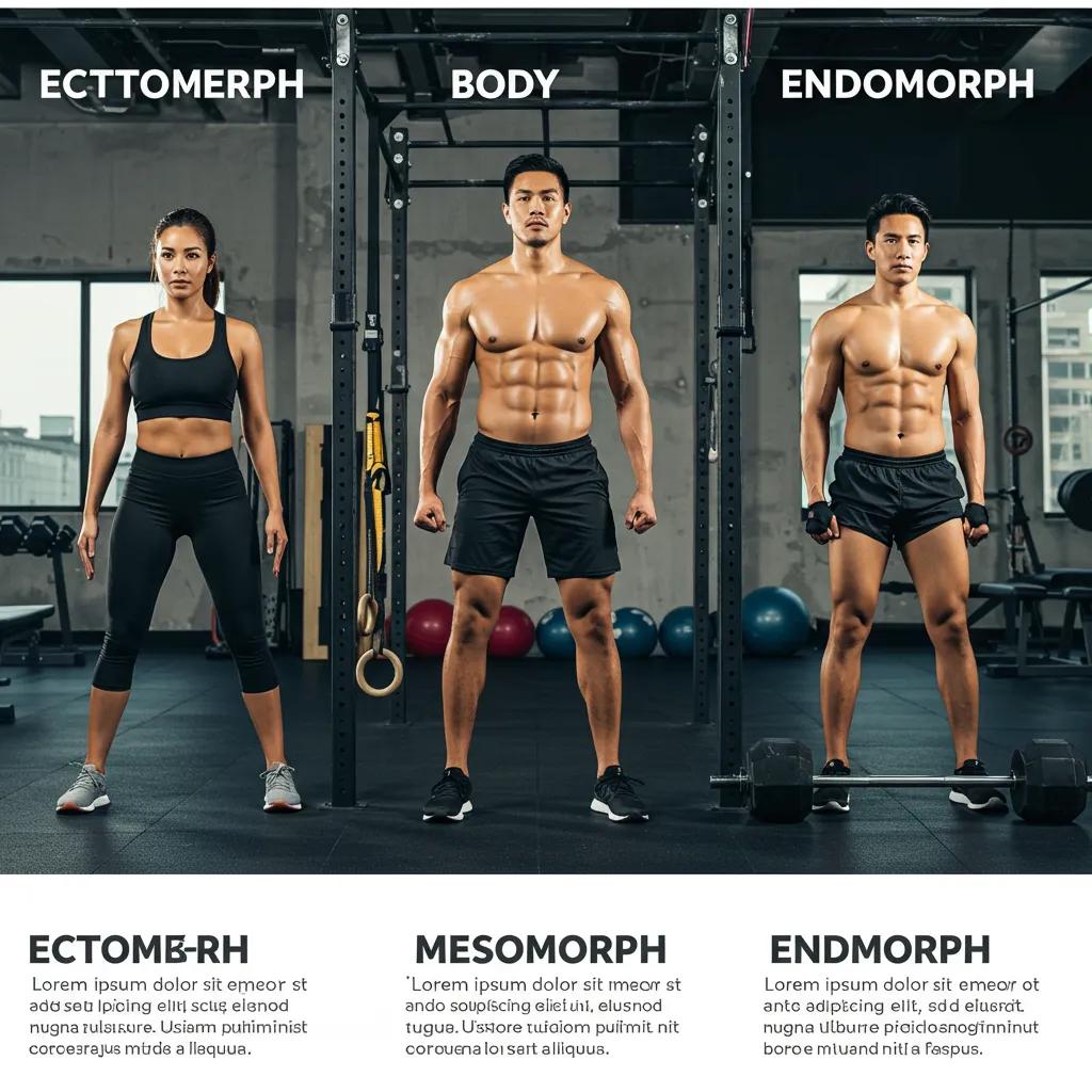 Drei Personen verschiedener Körpertypen beim Training – unterschiedliche Trainingsansätze