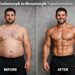 Lichaamsverandering van endomorf naar mesomorf.