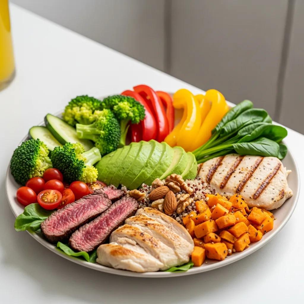 Ausgewogener Teller – ideale Makronährstoffverteilung für Mesomorphe