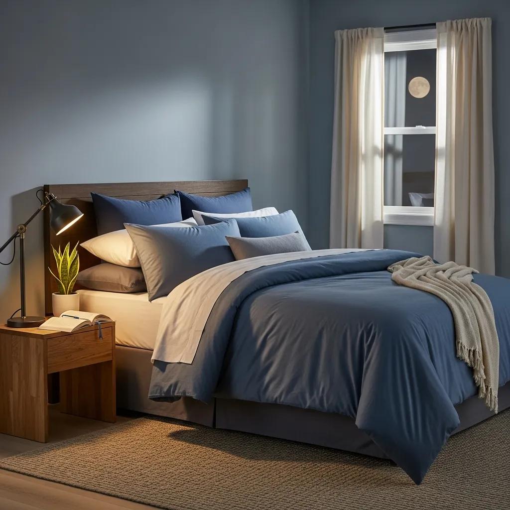 Cozy bedroom setup promoting optimal sleep environment for mesomorphs