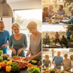 Diverse group of people over 40 engaging in healthy activities, emphasizing community and motivation for weight loss