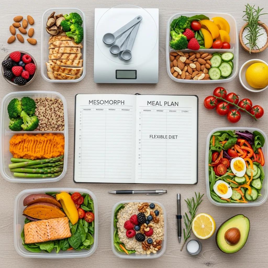 Meal‑Prep mit Behältern und frischen Zutaten für flexible Ernährung
