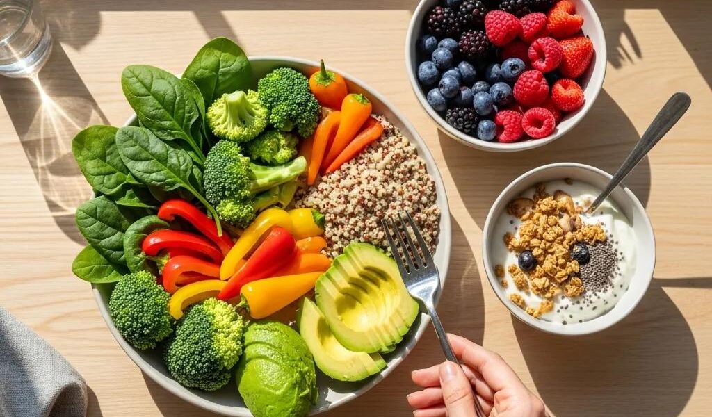 Healthy meal rich in fiber and probiotics for endomorph weight loss