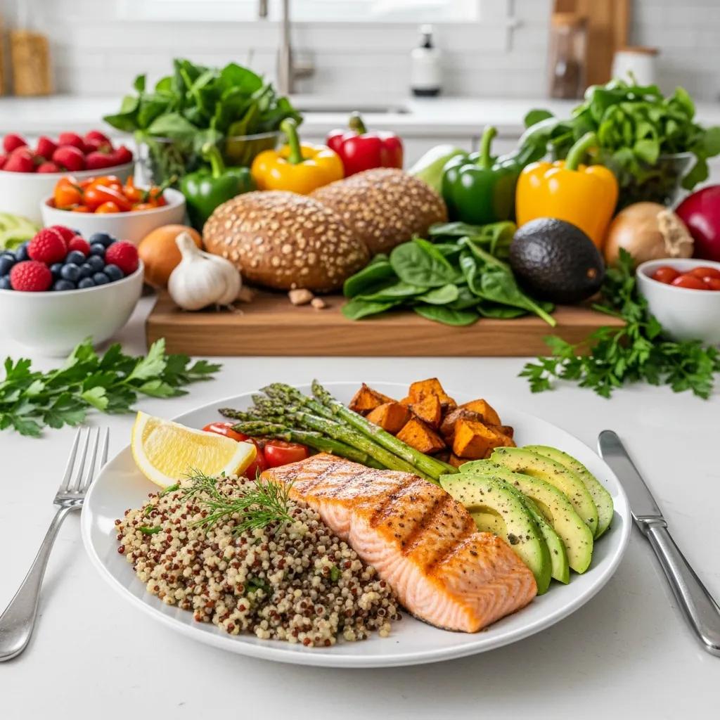 Ausgewogene Mahlzeit – Beispiel für Endomorph‑Ernährung