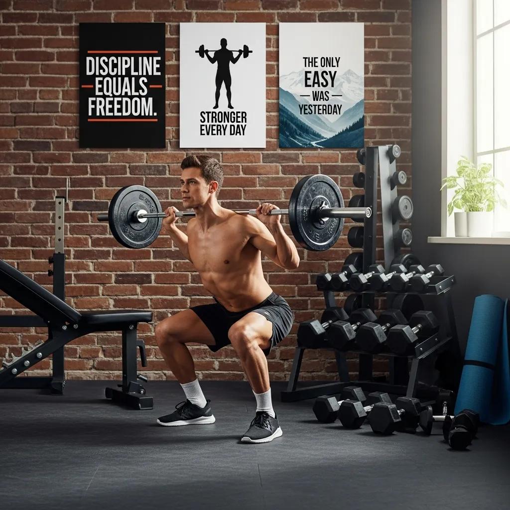 Person macht Kniebeugen zuhause – Beispiel für einen Ektomorph‑Trainingsplan