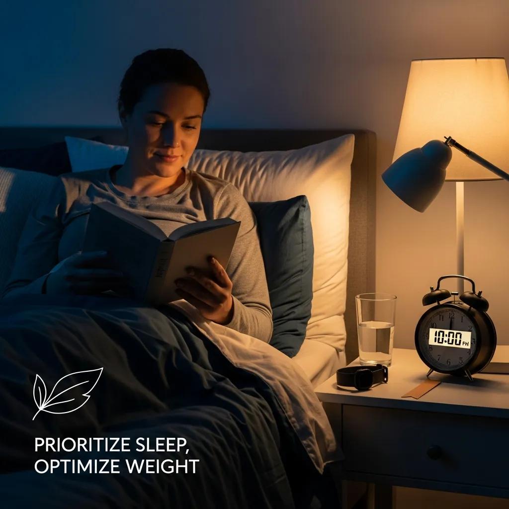 Person übt Abendroutine: Schlafrhythmus optimieren fürs Abnehmen