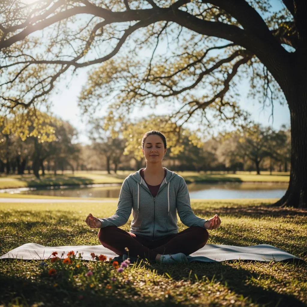 Person übt Visualisierungstechniken zur Trainingsmotivation in ruhiger Umgebung