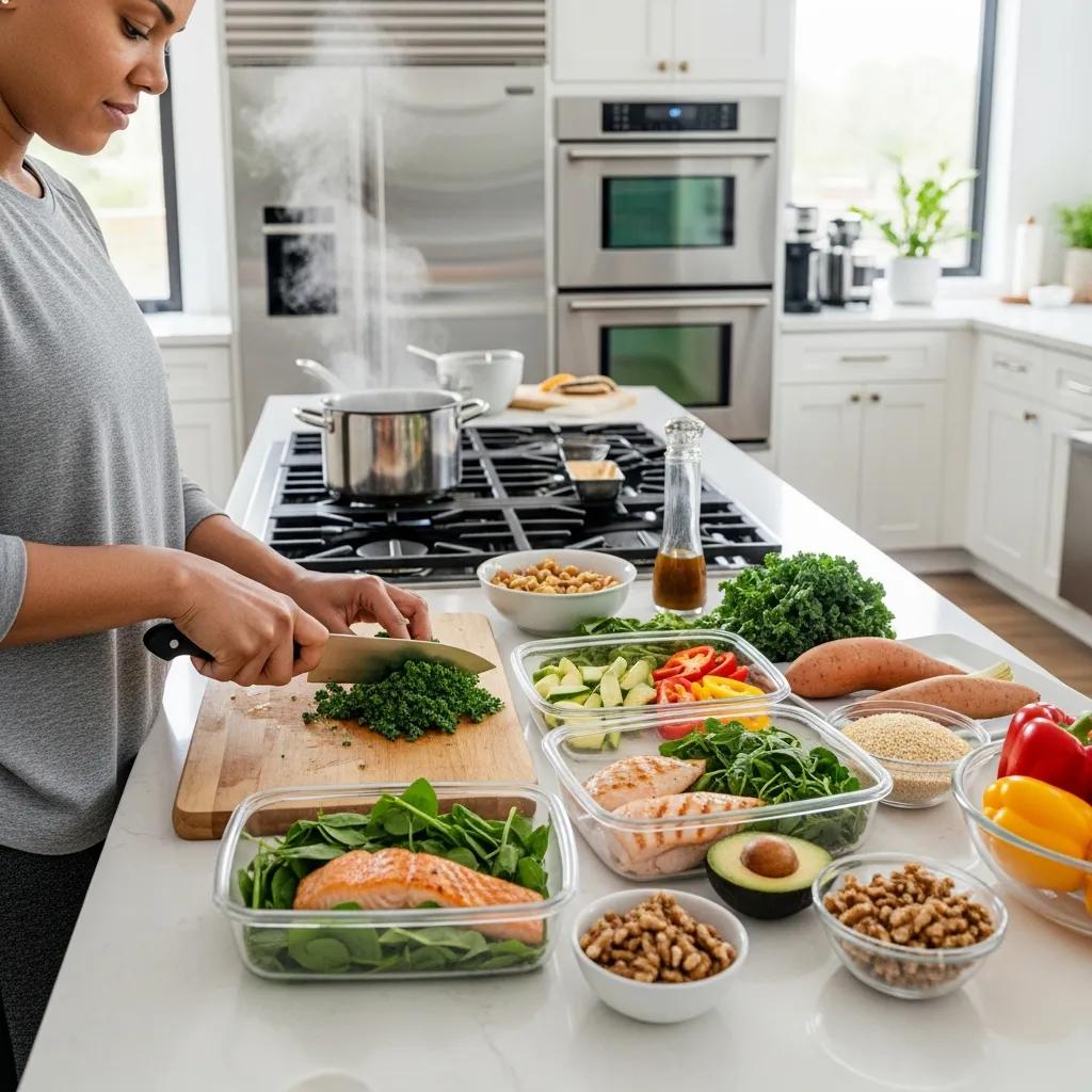 Zubereitung einer ausgewogenen Mahlzeit für endomorphe Abnehmstrategien