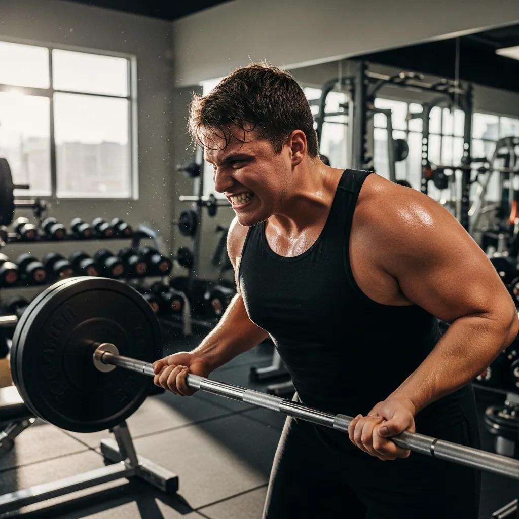 An endomorphic individual lifting weights in a gym, representing effective fitness strategies for body types