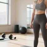 Vrouw in sportoutfit in gym