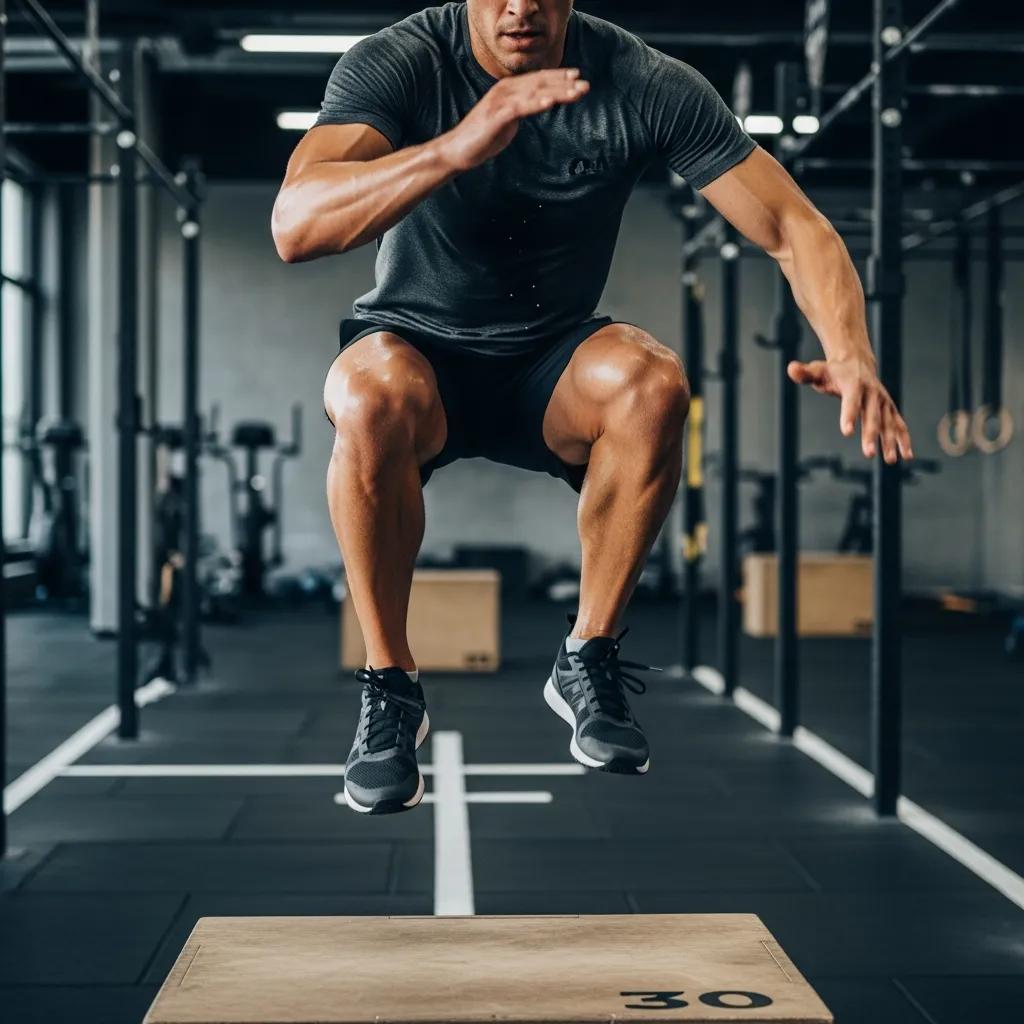 Individual performing high-intensity interval training, highlighting effective exercises for metabolism and fat burning