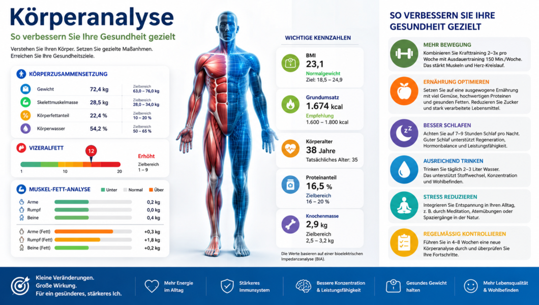 Körperanalyse So verbessern Sie Ihre Gesundheit gezielt