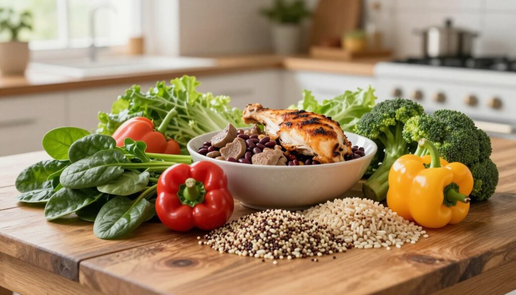 Endomorph Ernährung mit gesunden Lebensmitteln