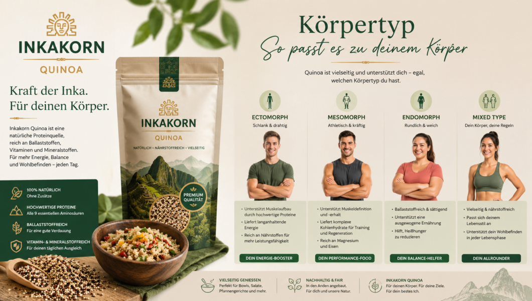 Inkakorn Quinoa Körpertyp erklärt So passt das Superfood optimal zu deinem Körper und unterstützt deine gesunde Lebensweise