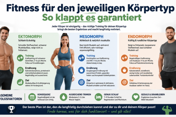 So klappt Fitness für den jeweiligen Körpertyp garantiert – mit maßgeschneiderten Übungen und Ernährungstipps für deinen Erfolg