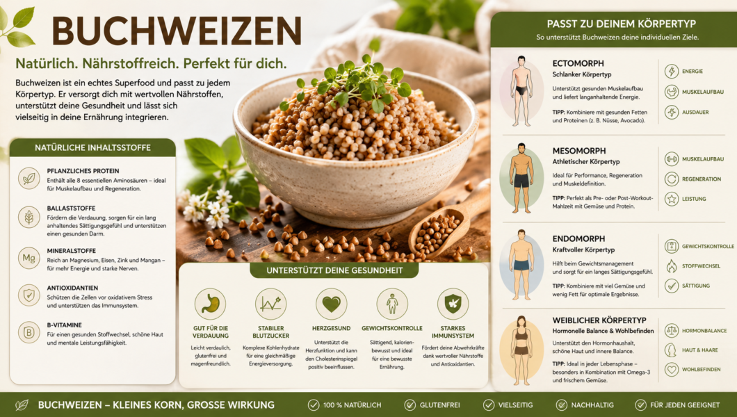 So passt Buchweizen nach Körpertyp zu deiner Ernährung