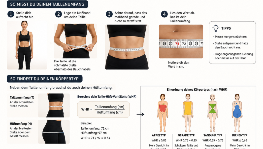 Taillenumfang Körpertyp messen Ektomorph Mesomorph Endomorph