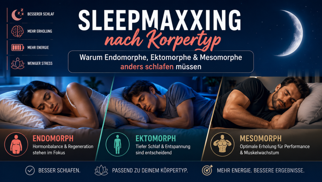 Sleepmaxxing nach Körpertyp Warum Endomorphe, Ektomorphe & Mesomorphe anders schlafen müssen